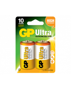 GP Ultra Alkaline D-Size Card of 2