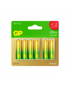 GP Ultra Alkaline AAA Card of 6