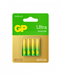 GP Ultra Alkaline AAA Card of 4