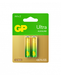 GP Ultra Alkaline AA Card of 2